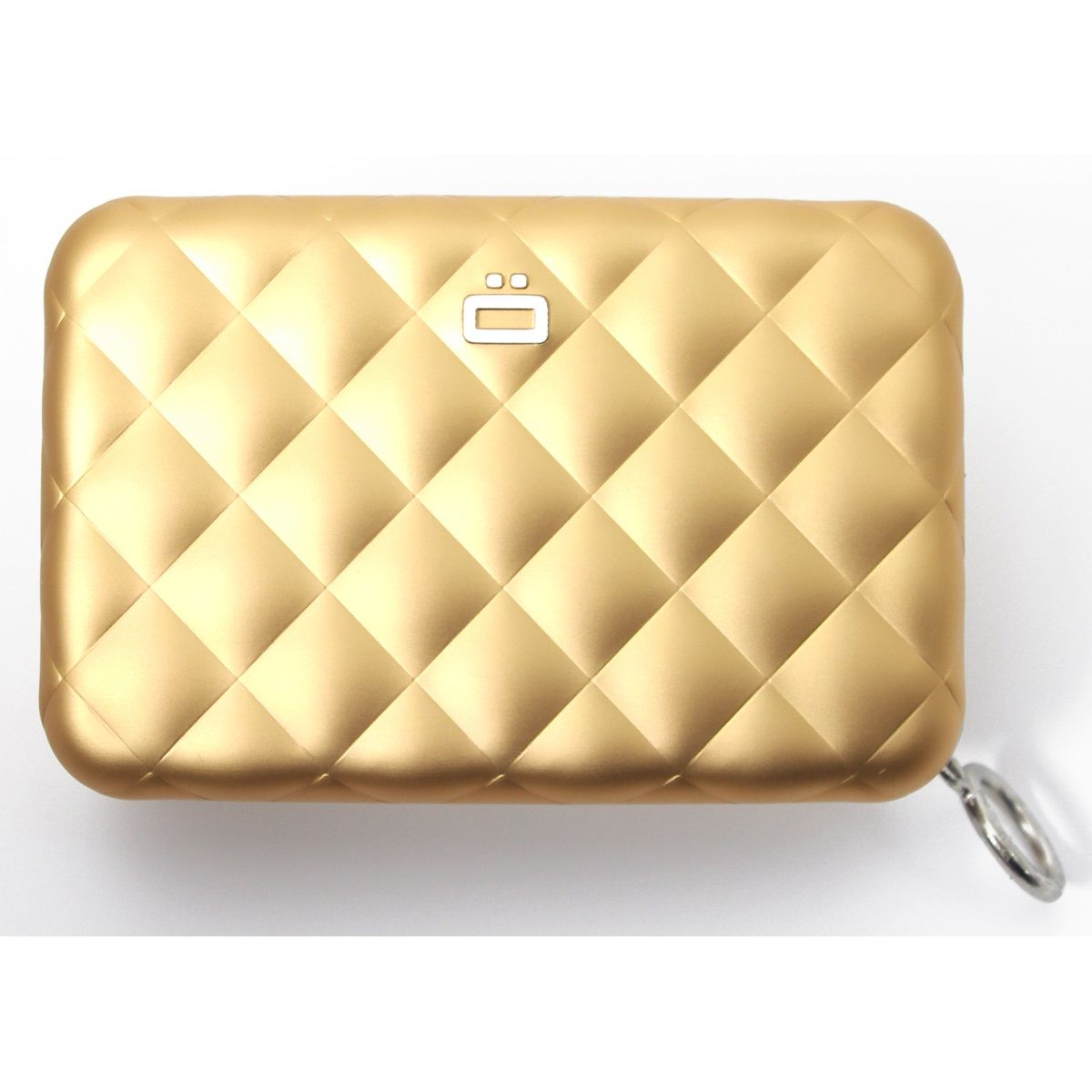 OGON Aluminum Wallet Quilted Zipper - Gold